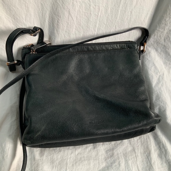 Margo Handbags - Dark Grey  (almost black) Leather Crossbody by Margo